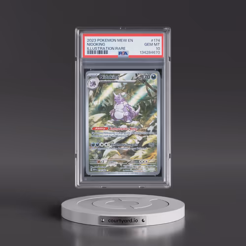 2023 Pokémon Mew EN-151 #174 Nidoking - Illustration Rare (PSA 10 GEM MINT)