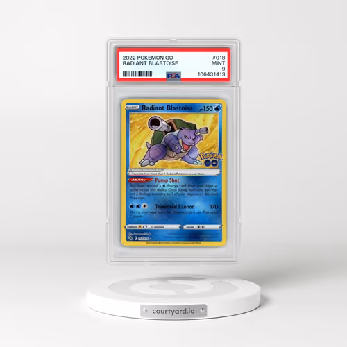 2022 Pokémon Go #018 Radiant Blastoise - Holo (PSA 9 MINT)