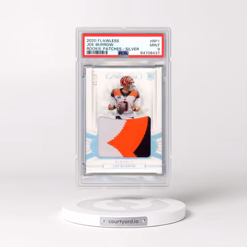 2020 Panini Flawless Rookie Patches #RP1 Joe Burrow - Silver (PSA 9 MINT)