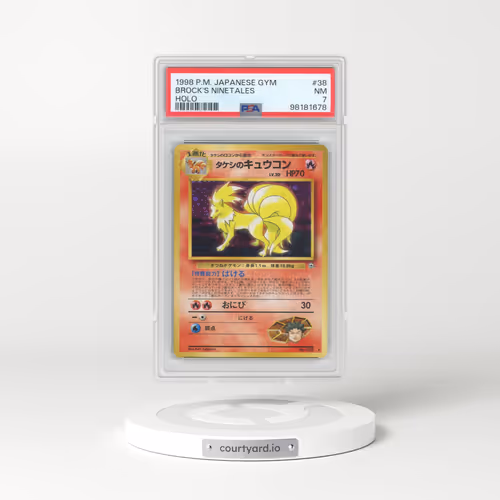 1998 Pokémon Gym #38 Brock's Ninetales - Holo (PSA 7 NM)