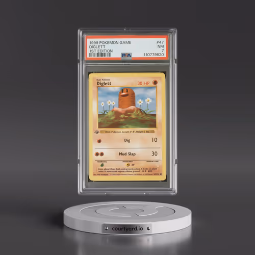 1999 Pokémon Game #47 Diglett - 1st Edition (PSA 7 NM)