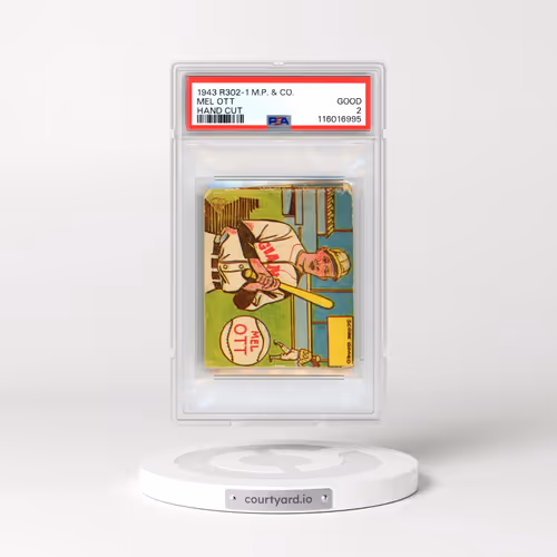 1943 R302-1 M.P. & Co. Mel Ott - Hand Cut (PSA 2 GOOD)