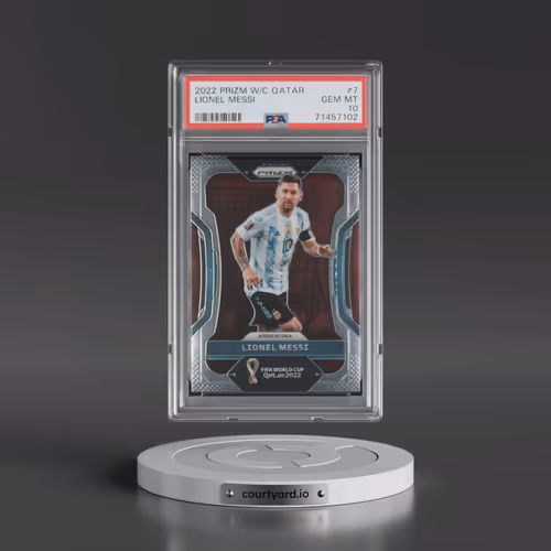 2022 Panini Prizm World Cup Qatar #7 Lionel Messi (PSA 10 GEM MINT)
