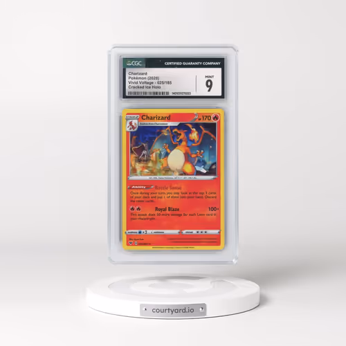 2020 Vivid Voltage #025/185 Charizard - Cracked Ice Holo (CGC 9 MINT)