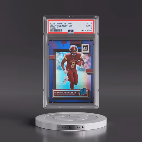 2022 Panini Donruss Optic #227 Brian Robinson Jr. - Purple (PSA 9 MINT)