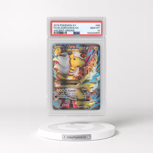 2015 Pokémon XY Ancient Origins #88 M Ampharos EX - Holo Full Art (PSA 10 GEM MINT)