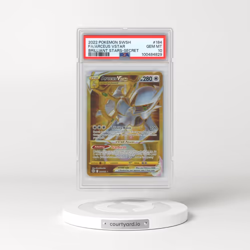 2022 Pokémon Sword & Shield Brilliant Stars #184 Arceus Vstar - Full Art Secret (PSA 10 GEM MINT)