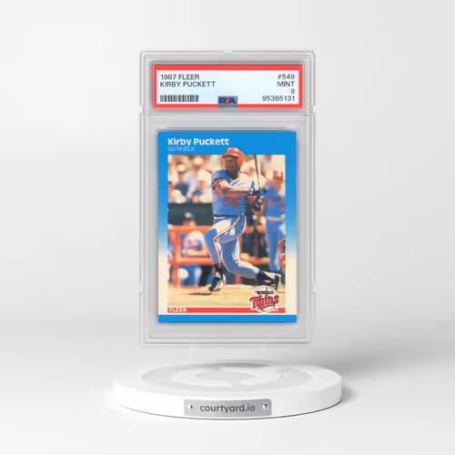 1987 Fleer #549 Kirby Puckett (PSA 9 MINT)