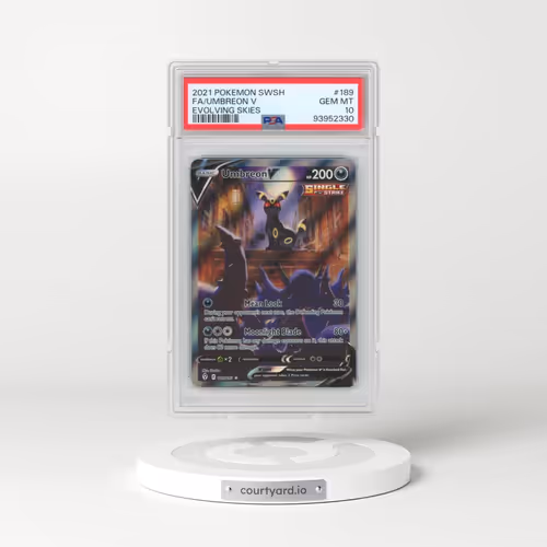 2021 Pokémon Sword & Shield Evolving Skies #189 Umbreon V - Holo Full Art (PSA 10 GEM MINT)