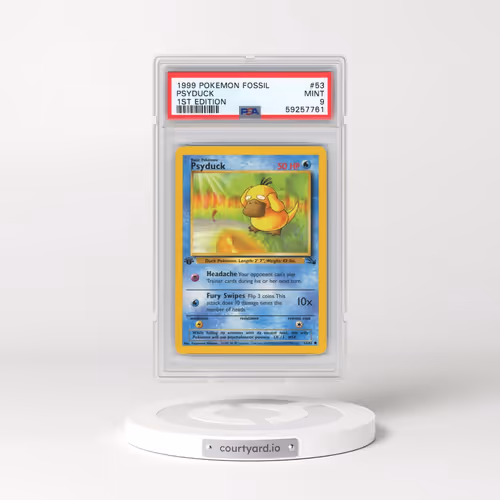 1999 Pokémon Fossil #53 Psyduck - 1st Edition (PSA 9 MINT)