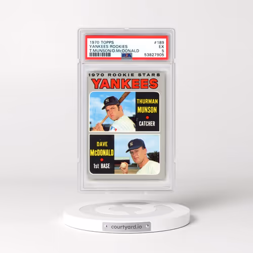 1970 Topps #189 Yankees Rookies - T.Munson/D.McDonald (PSA 5 EX)