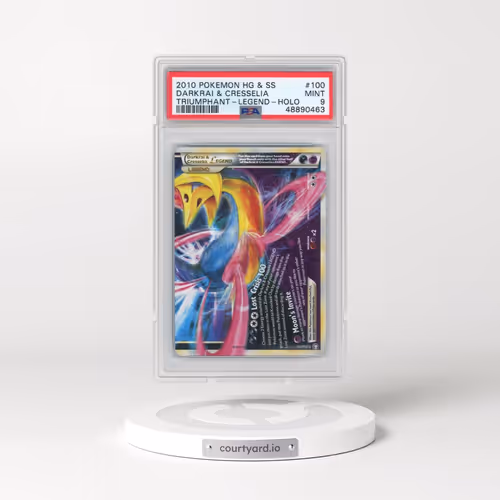 2010 Pokémon Heartgold & Soulsilver Triumphant #100 Darkrai & Cresselia Legend - Holo (PSA 9 MINT)