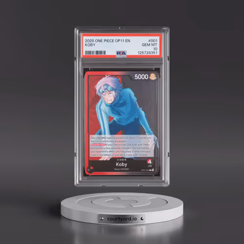 2025 One Piece OP11-A Fist of Divine Speed #001 Koby (PSA 10 GEM MINT)