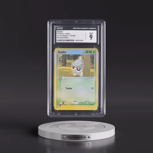 2003 EX Sandstorm (2003 Copyright, w/ "e" Symbol) #77/100 Seedot - Reverse Holo (CGC 9 MINT)