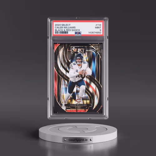 2024 Panini Select #114 Caleb Williams - Black & Red Shock (PSA 9 MINT)