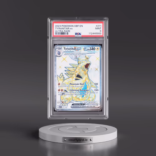 2023 Pokémon Obf EN-Obsidian Flames #211 Tyranitar EX - Holo Ultra Rare (PSA 9 MINT)