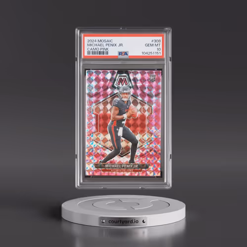 2024 Panini Mosaic #308 Michael Penix Jr. - Camo Pink (PSA 10 GEM MINT)