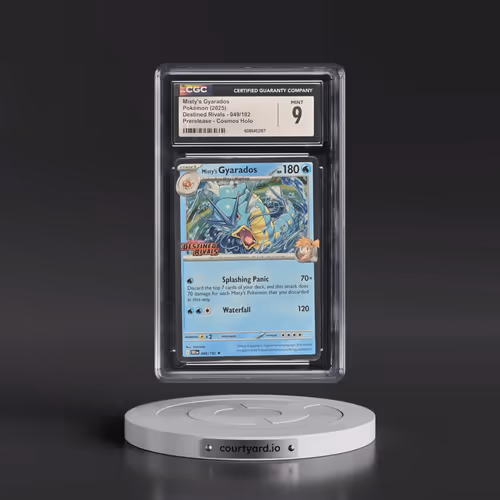 2025 Destined Rivals - DRI EN #049/182 Misty's Gyarados - Prerelease (Cosmos Holo) (CGC 9 MINT)