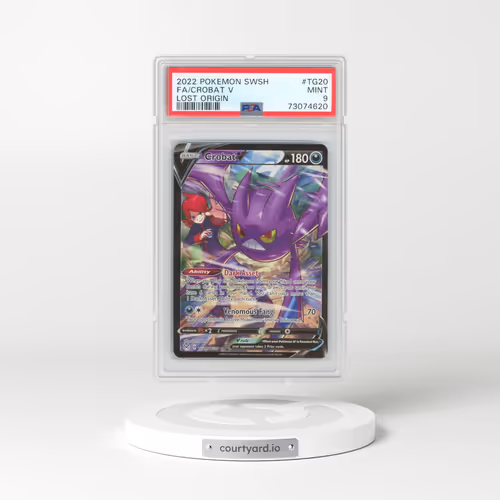 2022 Pokémon Sword & Shield Lost Origin #TG20 Crobat V - Holo Full Art (PSA 9 MINT)