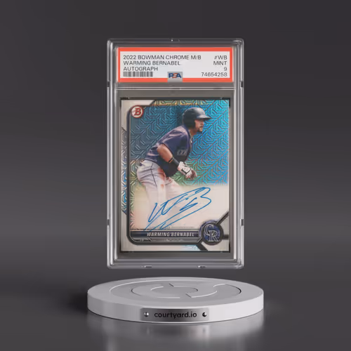 2022 Bowman Chrome Mega Box Autographs #WB Warming Bernabel (PSA 9 MINT)
