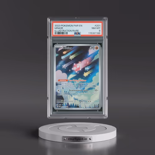 2023 Pokémon Par EN-Paradox Rift #201 Minior - Illustration Rare (PSA 8 NM-MT)