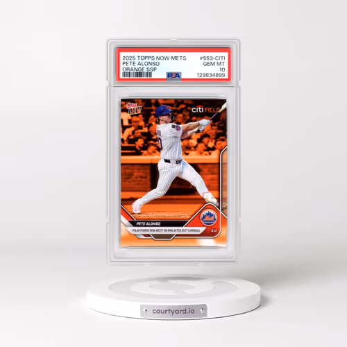 2025 Topps Now Mets #553-CITI Pete Alonso - Orange Ssp (PSA 10 GEM MINT)