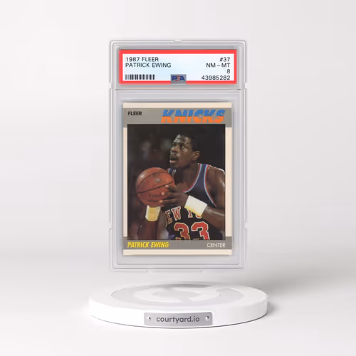 1987 Fleer #37 Patrick Ewing (PSA 8 NM-MT)