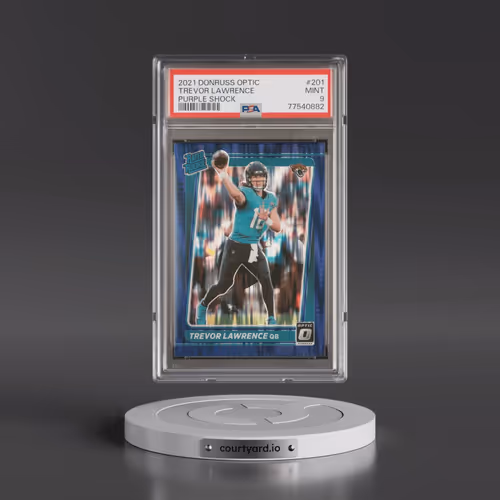 2021 Panini Donruss Optic #201 Trevor Lawrence - Purple Shock (PSA 9 MINT)