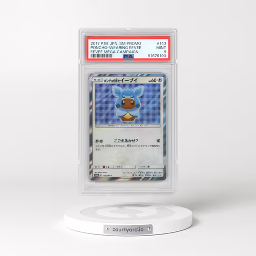 2017 Pokémon SM Promo #143 Poncho-Wearing Eevee - Eevee Mega Campaign (PSA 9 MINT)