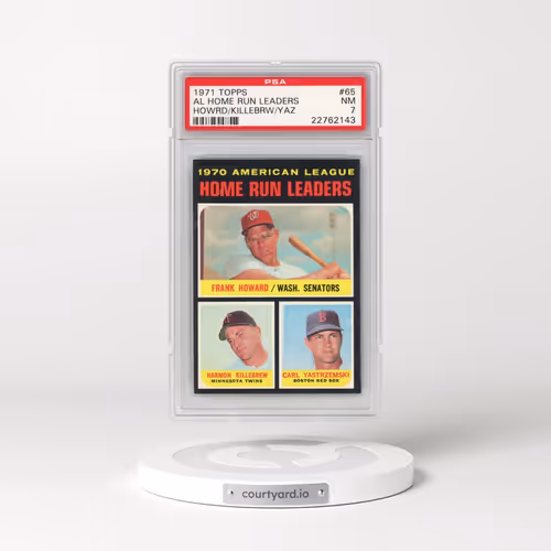 1971 Topps #65 AL Home Run Leaders - Howard/Killebrew/Ystrzmsk (PSA 7 NM)