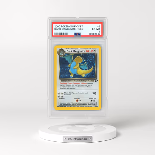2000 Pokémon Rocket #5 Dark Dragonite - Holo (PSA 6 EX-MT)