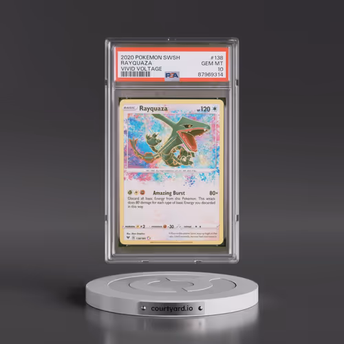 2020 Pokémon Sword & Shield Vivid Voltage #138 Rayquaza (PSA 10 GEM MINT)
