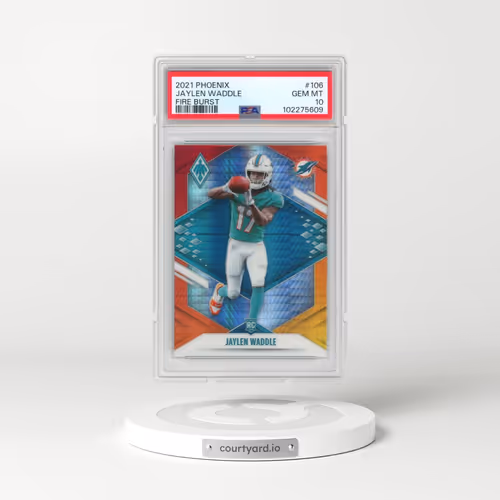 2021 Panini Phoenix #106 Jaylen Waddle - Fire Burst (PSA 10 GEM MINT)