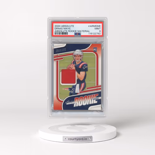 2024 Panini Absolute Absolute Rookie Materials #ARMDME Drake Maye (PSA 9 MINT)