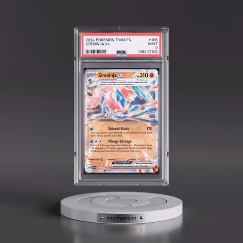 2024 Pokémon Twm EN-Twilight Masquerade #106 Greninja EX - Holo (PSA 9 MINT)