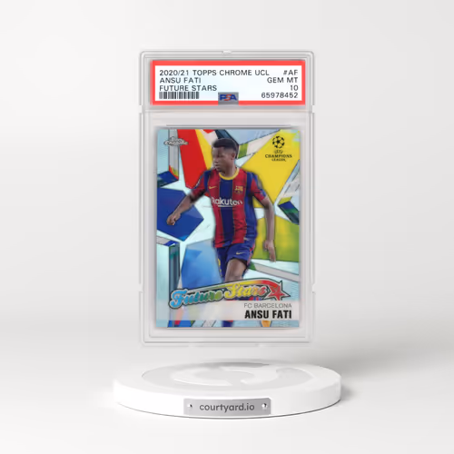 2020 Topps Chrome UEFA Champions League Future Stars #AF Ansu Fati (PSA 10 GEM MINT)