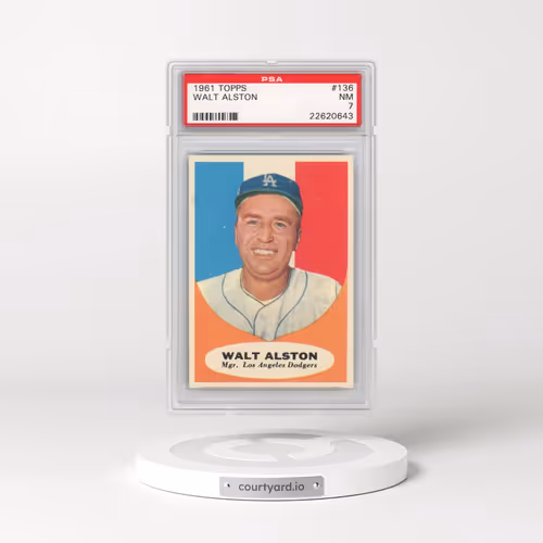 1961 Topps #136 Walt Alston (PSA 7 NM)