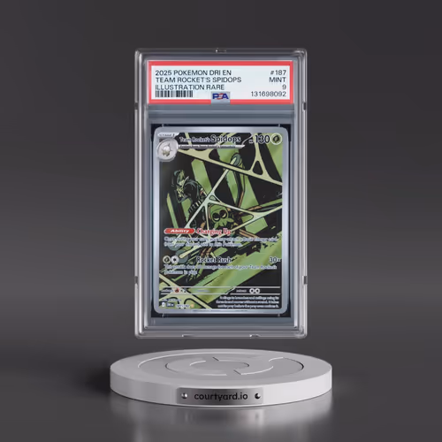 2025 Pokémon Dri EN-Destined Rivals #187 Team Rocket's Spidops - Illustration Rare (PSA 9 MINT)
