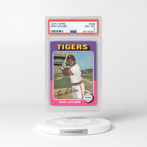 1975 Topps #628 Ron LeFlore (PSA 8 NM-MT)