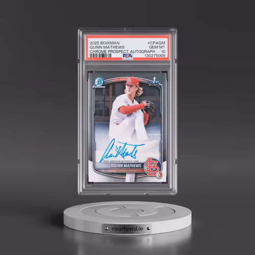 2025 Bowman Chrome Prospect Autographs #CPAQM Quinn Mathews (PSA 10 GEM MINT)