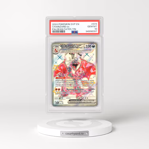 2024 Pokémon Svp EN-SV Black Star Promo #074 Charizard EX - Holo Paldean Fates Tin (PSA 10 GEM MINT)