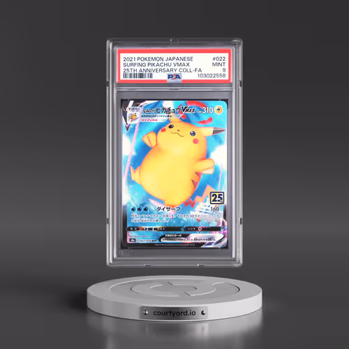 2021 Pokémon 25th Anniversary Collection #022 Surfing Pikachu Vmax - Full Art (PSA 9 MINT)