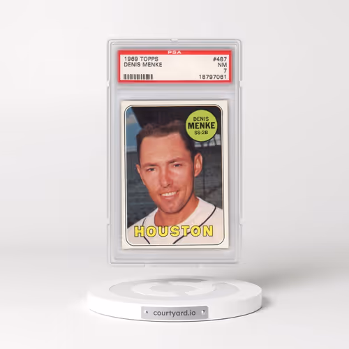 1969 Topps #487 Denis Menke (PSA 7 NM)