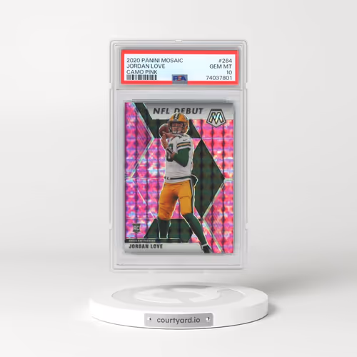 2020 Panini Mosaic #264 Jordan Love - Camo Pink (PSA 10 GEM MINT)