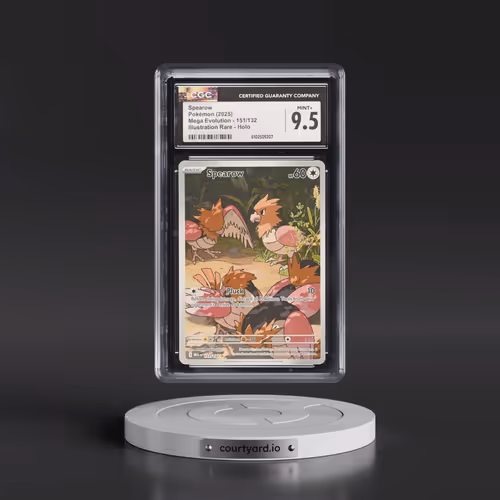 2025 Mega Evolution - MEG EN #151/132 Spearow - Illustration Rare Holo (CGC 9.5 MINT+)