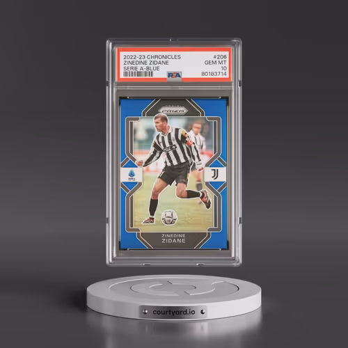 2022-23 Panini Chronicles #206 Zinedine Zidane - Serie A-Blue (PSA 10 GEM MINT)