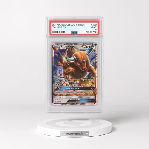 2017 Pokémon Sun & Moon #100 Tauros GX - Holo (PSA 9 MINT)