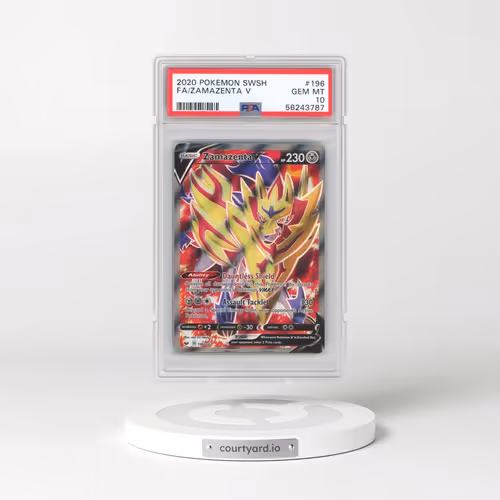 2020 Pokémon Sword & Shield #196 Zamazenta V - Holo Full Art (PSA 10 GEM MINT)