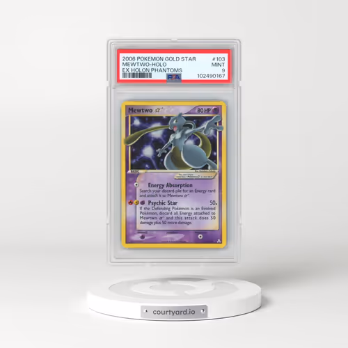 2006 Pokémon EX Holon Phantoms #103 Mewtwo - Holo Gold Star (PSA 9 MINT)