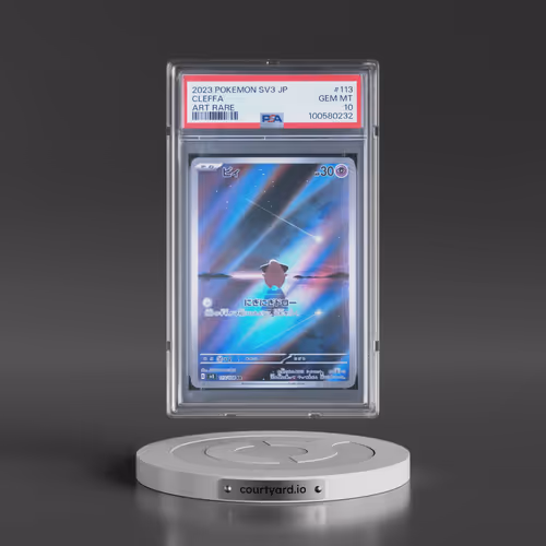 2023 Pokémon SV3-Ruler of the Black Flame #113 Cleffa - Art Rare (PSA 10 GEM MINT)